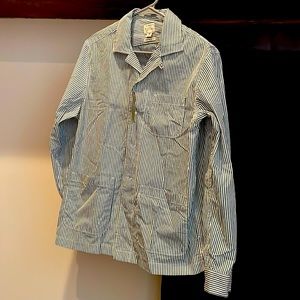 J Crew Medium Secret Wash Camp Collar Organic Cotton Poplin Shirt.